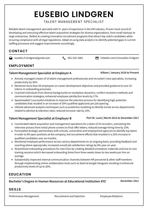 Talmix Talent Passport, Improve CV